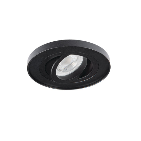 Adjustable GU10 Spotlight 30° Tiny 10W max 85mm cut-out Round - Black