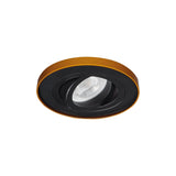 Adjustable GU10 Spotlight 30° Round 10W max 85mm cut-out - Black/Gold