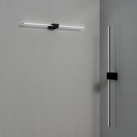 Essence Square Wall Light 750mm - Brass in situ