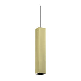 Look Square Pendant Light 400mm Drop - Brass