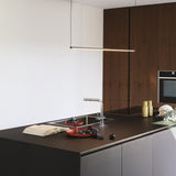 Essence Square Linear Pendant Light - Black in situ