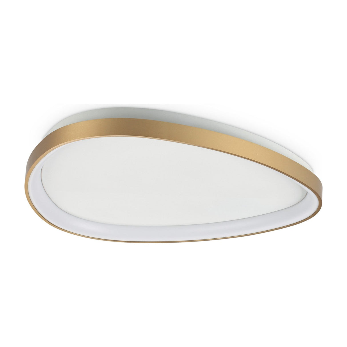 Gemini Flush Ceiling Light 610mm 4000K - Brushed Brass