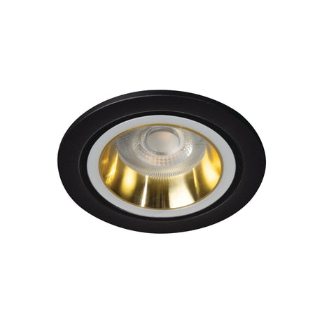 GU10 Recessed Downlight Round 10W Max 77mm Cut-Out - Gold / Black