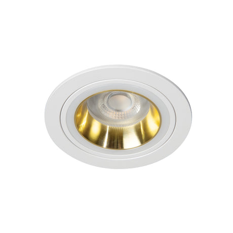 GU10 Recessed Downlight Round 10W Max - Gold / White 77mm cut-out