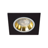 GU10 Recessed Downlight Square 77mm Cut-out - Gold / Black