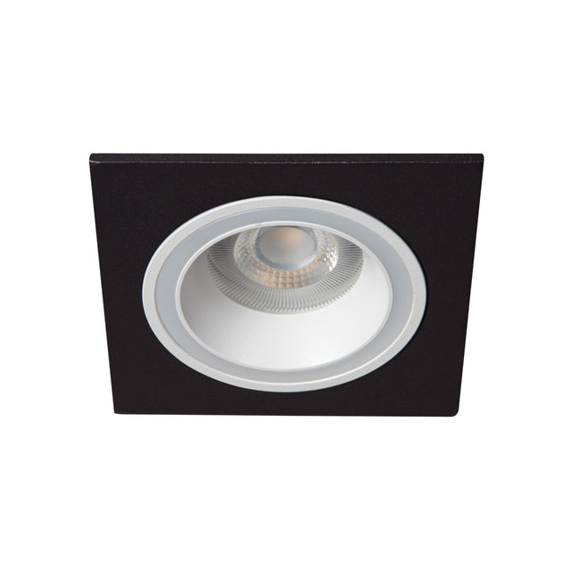 GU10 Recessed Downlight Square 10W Max White / Black 77mm cut-out