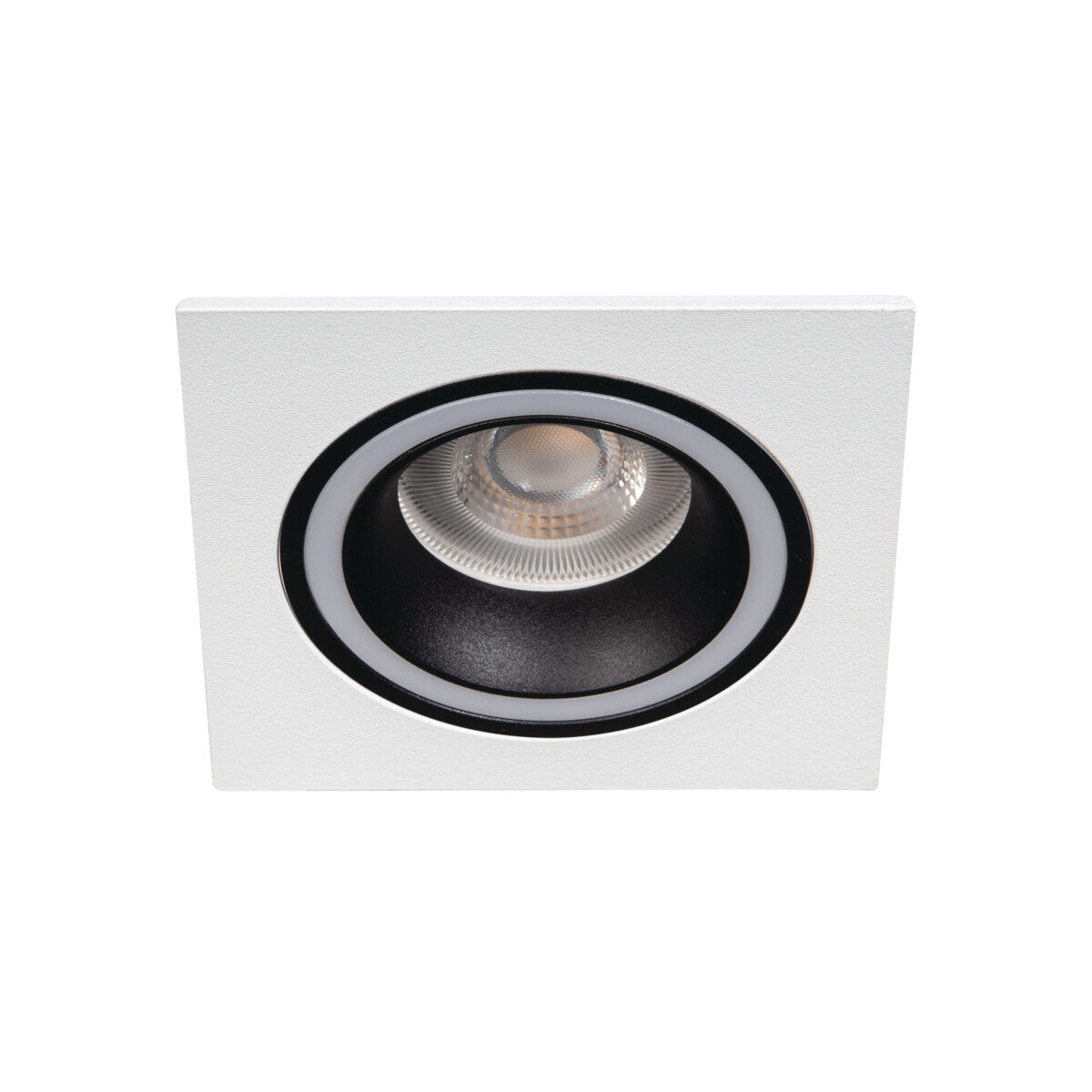 GU10 Recessed Square Downlight 77mm Cut-out - Black/White
