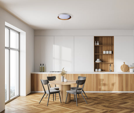 Nifu W/BR 17.8W Round LED Ceiling Light - White and Bronze