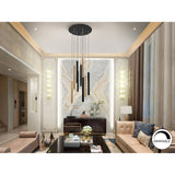 Varas 9 Light Dimmable LED Cluster Pendant 125W 3000K - Gold/Black
