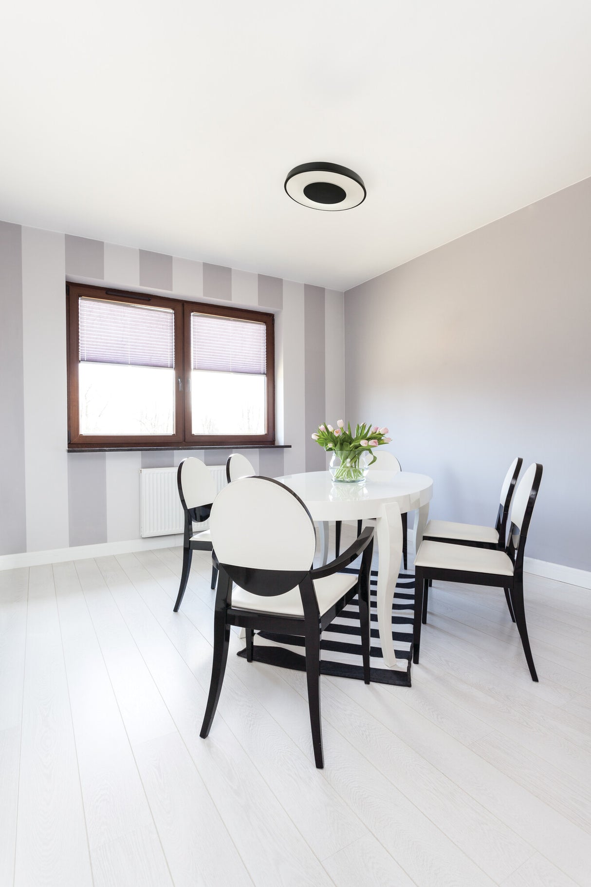 Vand 17.5W Round LED Ceiling Light Black & White