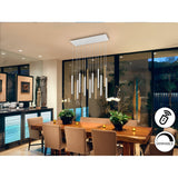 Varas 14 Light Dimmable LED Bar Pendant - White/Gold (With Remote Control)