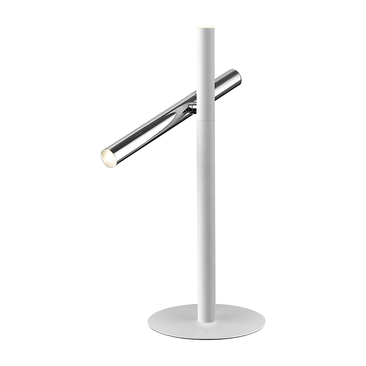 Varas 2 Light Table Lamp - Chrome and Matt White