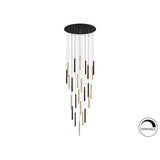 Varas 25 Light Dimmable LED Cluster Pendant 125W 3000K - Gold/Black