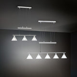 Stamina 5 Light Glass Chandelier – Satin Nickel