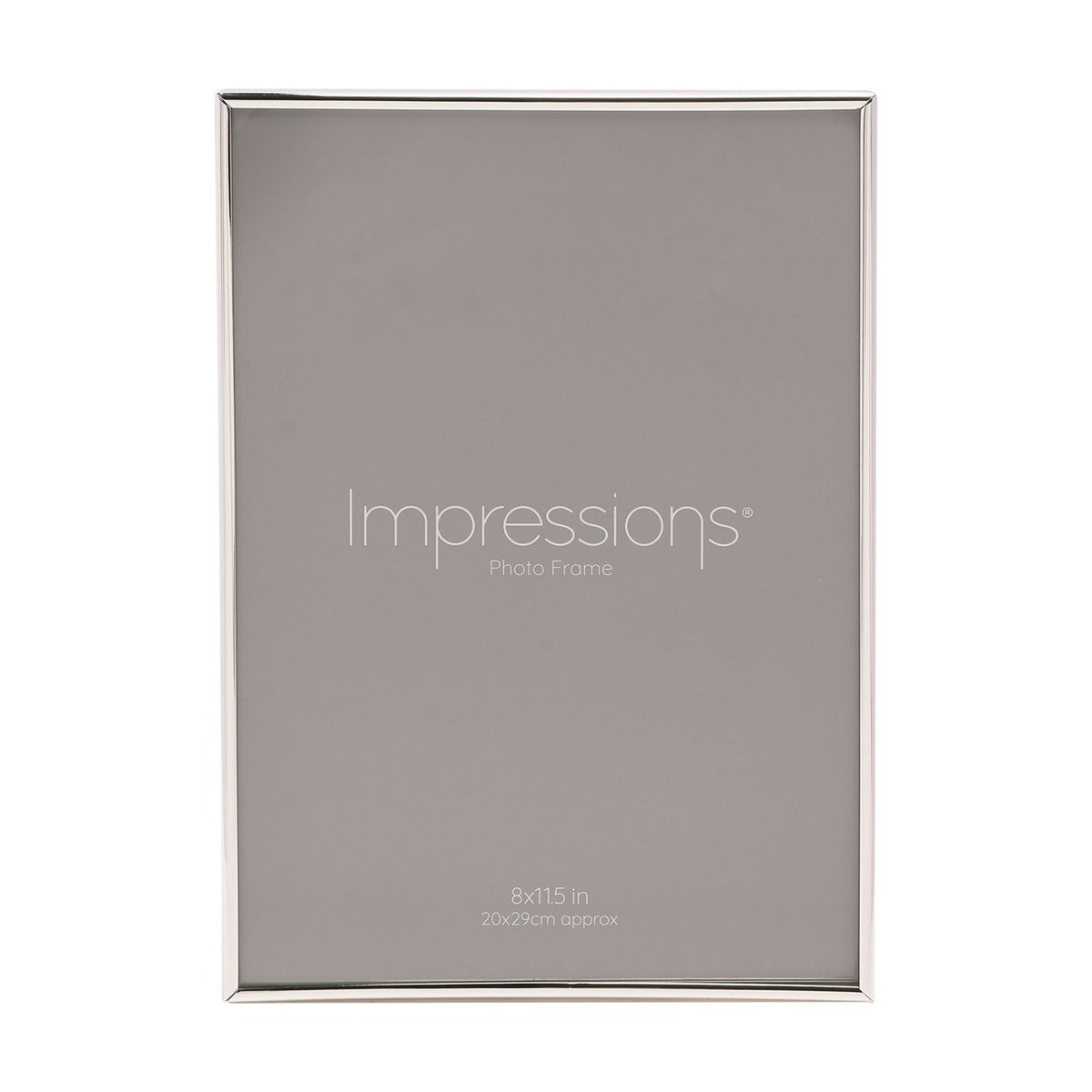 Slim Plain Oblong Silverplated Metal Photo Frame A4 - Silver