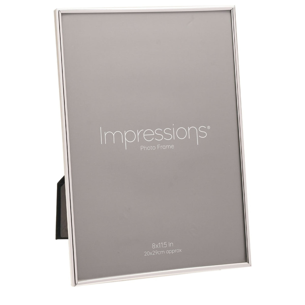 Slim Plain Oblong Silverplated Metal Photo Frame A4 - Silver