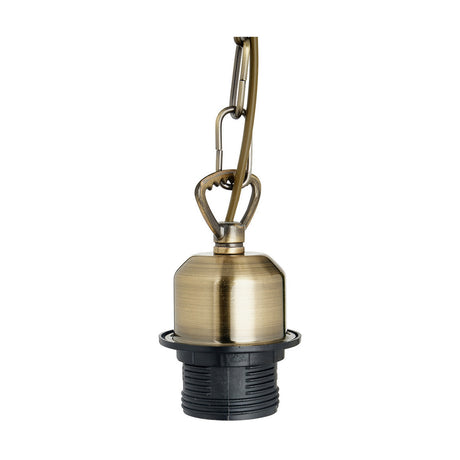 Antique Brass Electrified E27 Ceiling Fitting - 63cm