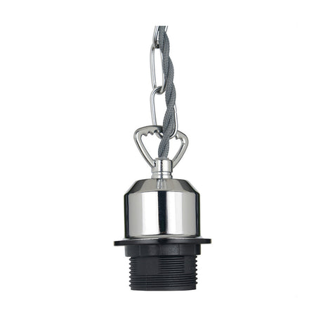 Chrome Electrified E27 Ceiling Fitting - 63cm