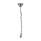 Black chrome traditional ceiling rose fitting, 60cm, with chain suspension and B22 lampholder, shown on a plain white background.