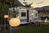 Stono Milk USB 1W Ø230 Rechargeable Garden Spike Light Warm White - White