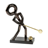 Golf Sculpture - Black and Gold