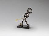Golf Sculpture - Black and Gold
