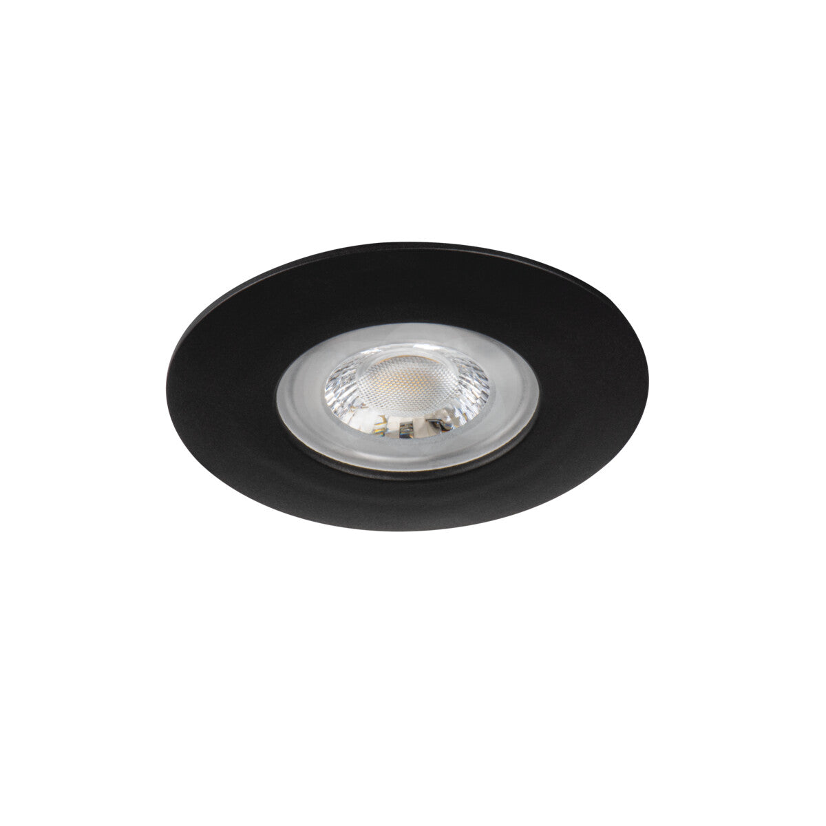 Fizu 8W Round Recessed Downlight IP44 Cool White - Black