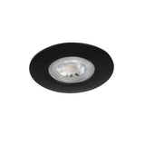 Fizu 8W Round Recessed Downlight IP44 Cool White - Black