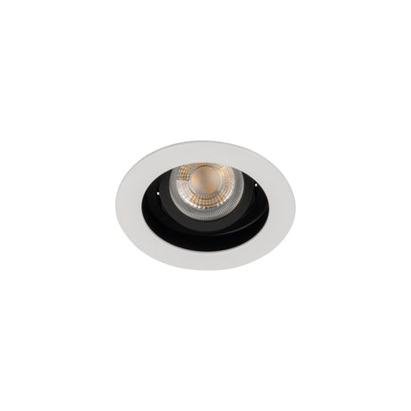 Adjustable GU10 Spotlight 20° Round 90mm Cut-out 10W max White / Black