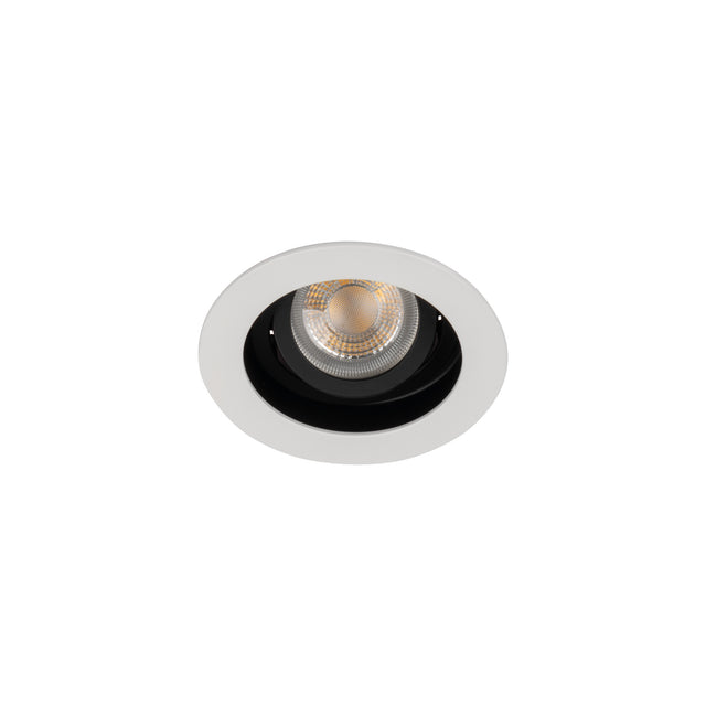 Adjustable GU10 Spotlight 20° Round 90mm Cut-out 10W max White / Black