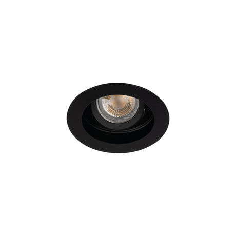 Adjustable GU10 Spotlight 20° Round 90mm cut-out 10W max - Black