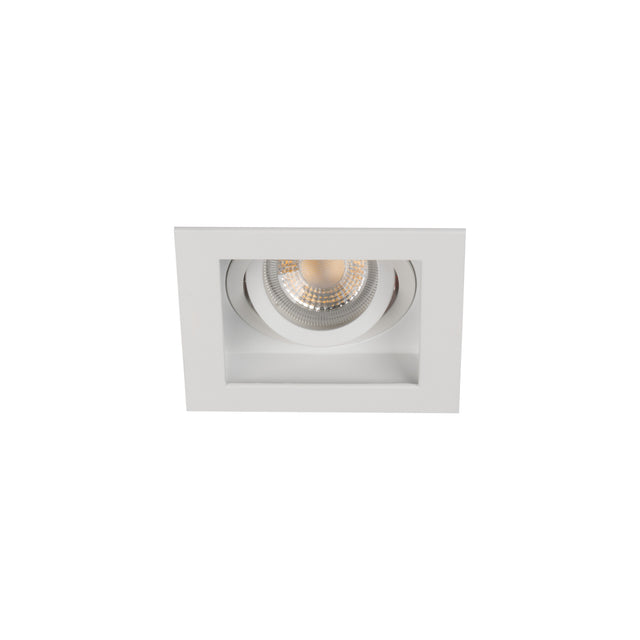 Adjustable GU10 Spotlight 20° Square 90mm Cut-out 10W max - White