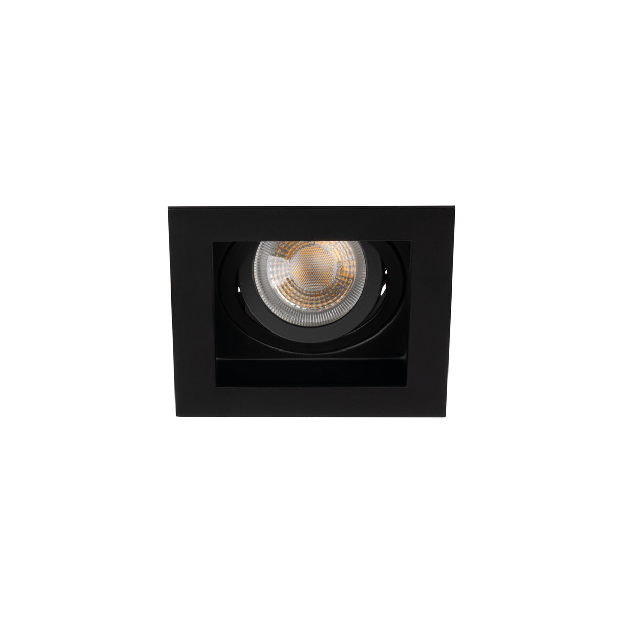 Adjustable GU10 Spotlight 20° Square 10W max 90mm cut-out - Black
