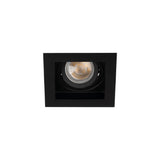 Adjustable GU10 Spotlight 20° Square 10W max 90mm cut-out - Black