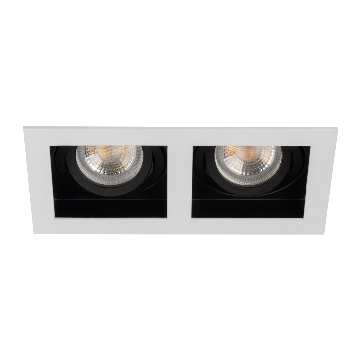 Adjustable GU10 Spotlight 20° 90mm Cut-out White / Black Rectangular 2W max