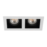 Adjustable GU10 Spotlight 20° 90mm Cut-out White / Black Rectangular 2W max