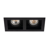 Adjustable GU10 Spotlight 20° 90mm Cut-out Black Rectangular 2W max
