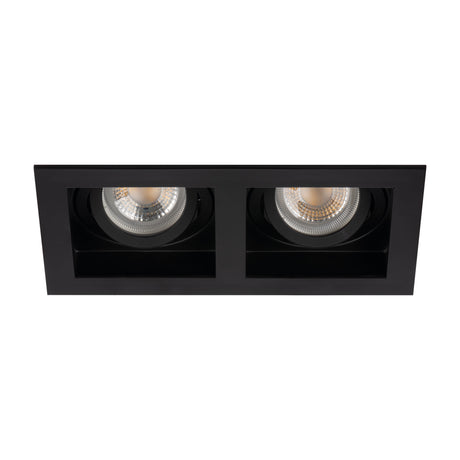 Adjustable GU10 Spotlight 20° 90mm Cut-out Black Rectangular 2W max