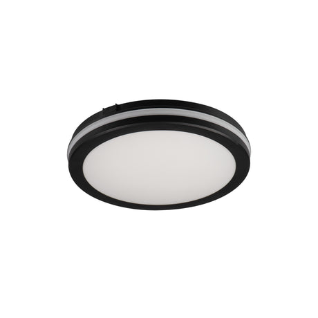 Beno Eco Ø200 12W Round LED Ceiling Light Colour Selectable IP65 - Black