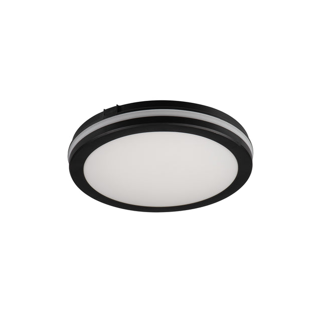Beno Eco Ø200 12W Round LED Ceiling Light Colour Selectable IP65 - Black