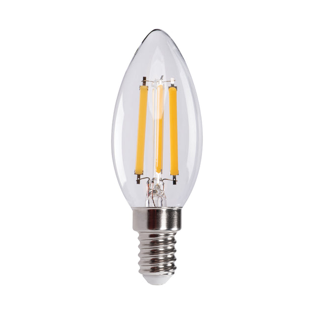XLED E14 7W Filament Candle Bulb 75W-eq 1055lm 320° - Warm White