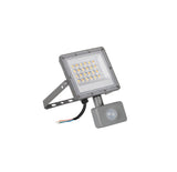 Acete 20W PIR LED Floodlight Colour Selectable IP44 - Grey