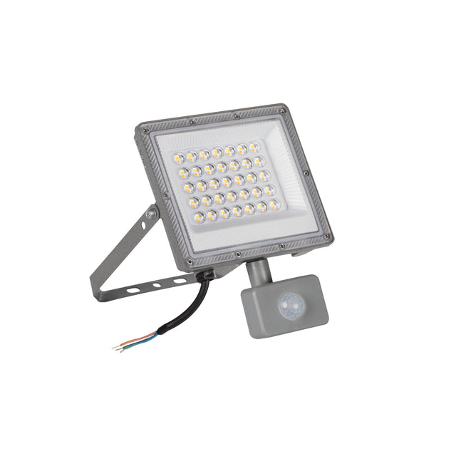 Acete 30W PIR LED Floodlight Colour Selectable IP44 - Grey