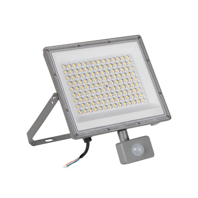 Acete 100W LED Floodlight PIR Colour Selectable - Grey