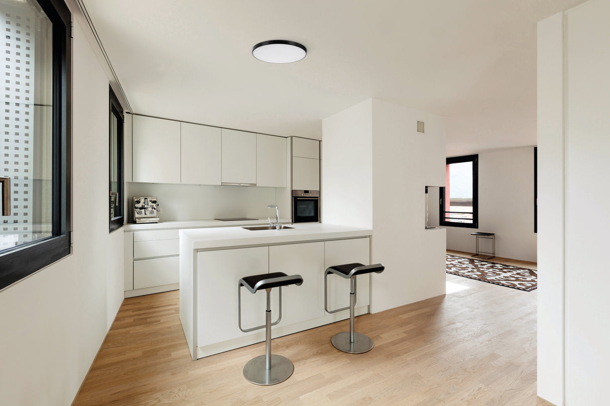 PLAFON 20W Round LED Ceiling Light Colour Selectable - Black