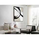 Actio II Black & Cream Acrylic Painting – 80×120cm