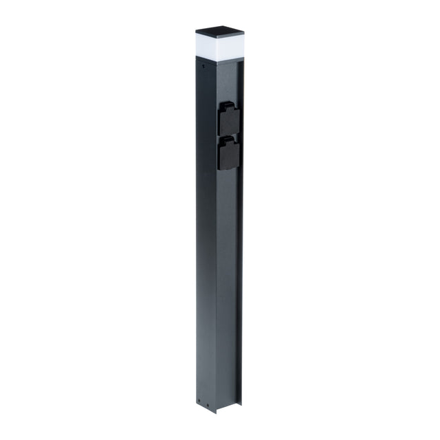 Dasten 70x70 F 80 11W G9 Garden Bollard Light Black - Anthracite