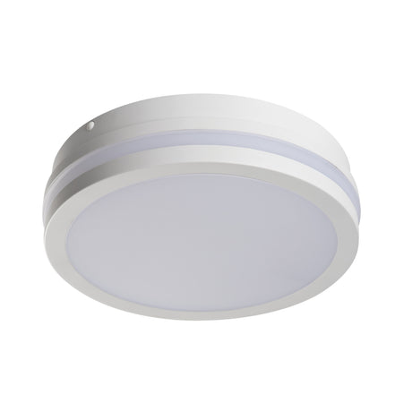 Beno Ø220 12-18W Round LED Ceiling Light IP65 Colour Selectable - White