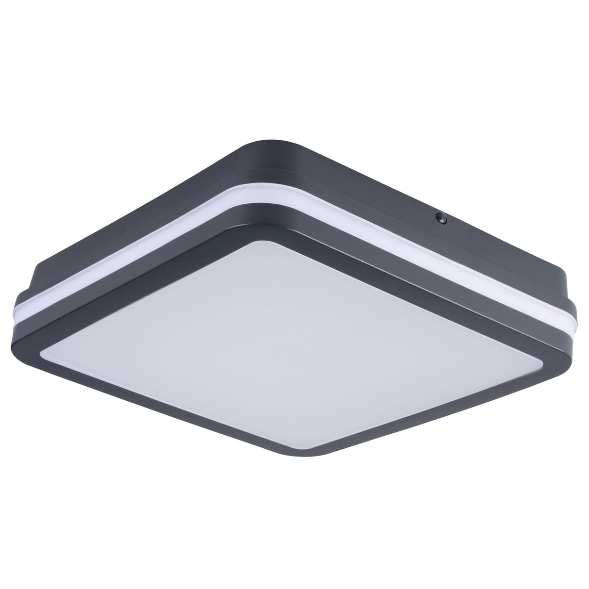 Beno 260x260 24-30W LED Ceiling Light PIR IP65 Colour Selectable - Anthracite
