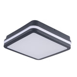 Beno 220x220 12-18W LED Ceiling Light PIR IP65 - Anthracite